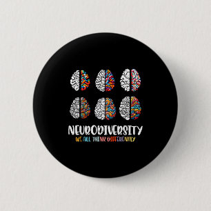 Autism brain neurodiversity asd awareness men wome button