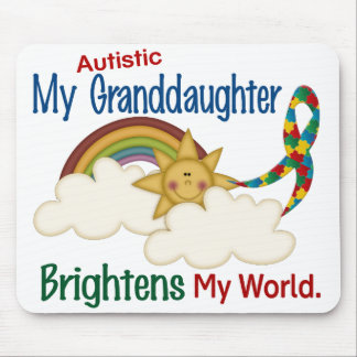 Autism BRIGHTENS MY WORLD 1 Granddaughter Mouse Pad