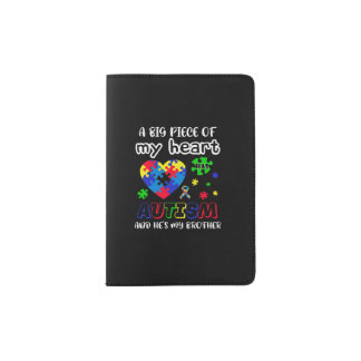 Autism Brother Sister Love Puzzle Heart Autistic Passport Holder