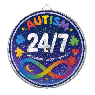 Autism Bulls-Eye Dart Board
