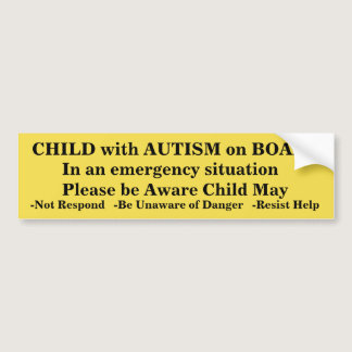 Autism bumper sticker
