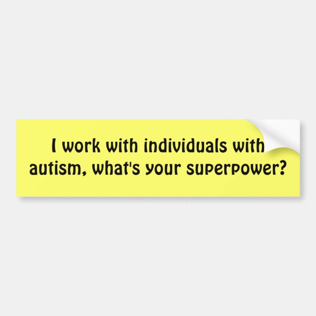 Autism Bumper Sticker (Front)