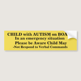 Autism bumper sticker customizable