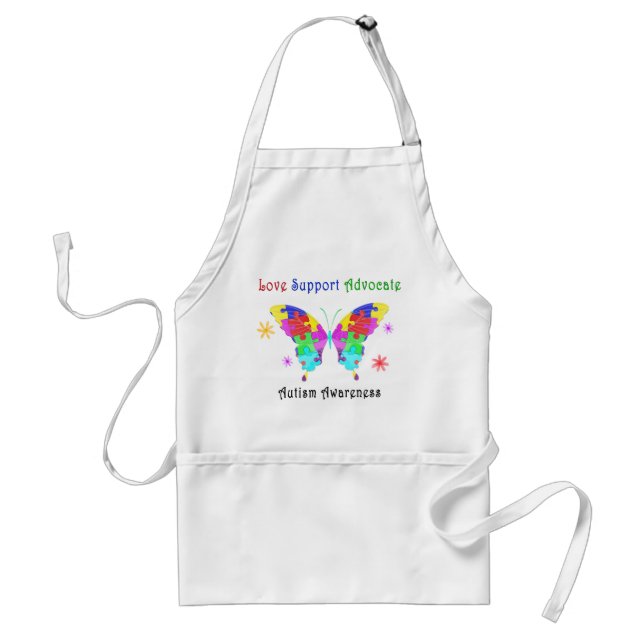Autism Butterfly Adult Apron (Front)