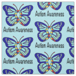 Autism Butterfly Awareness Ribbon Fabric