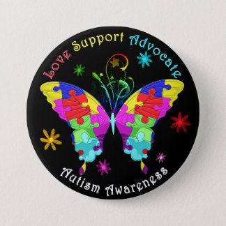 Autism Butterfly Button