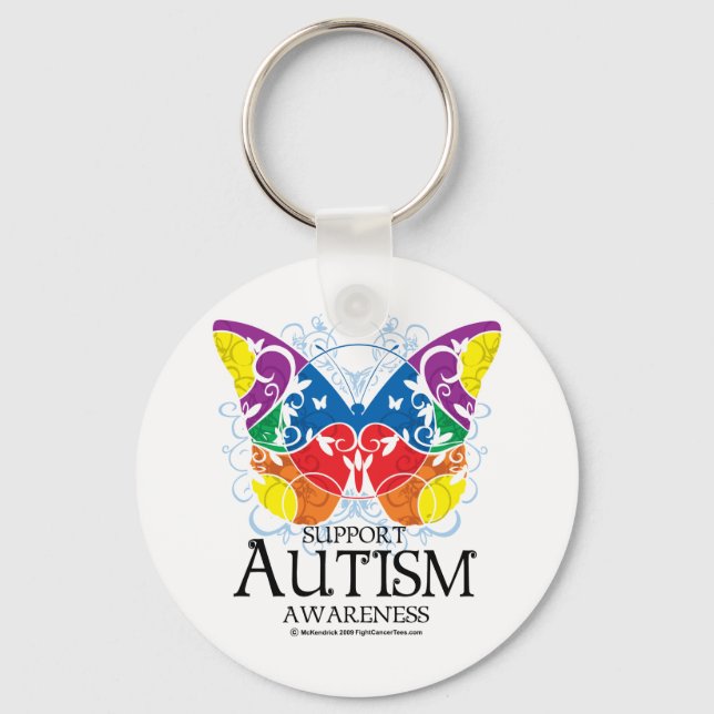 Autism Butterfly Keychain (Front)