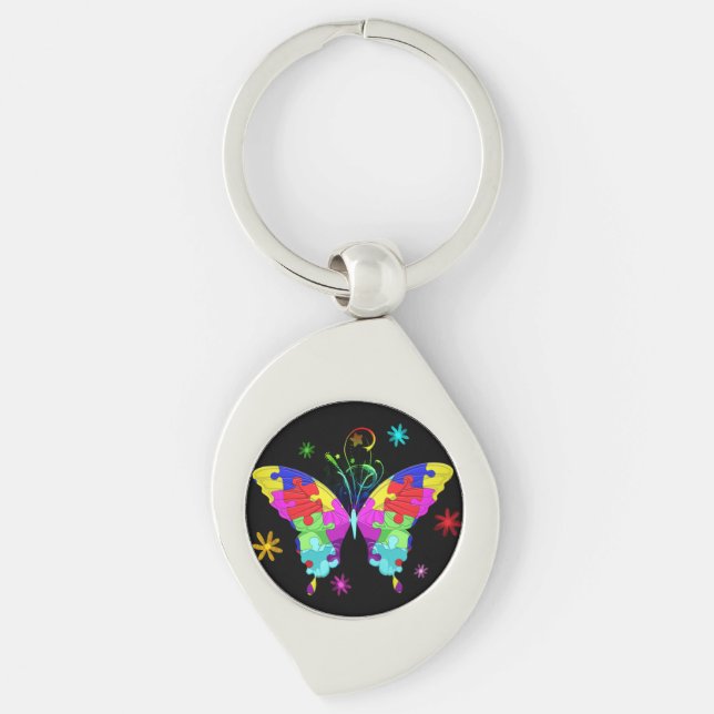 Autism Butterfly Keychain (Front)