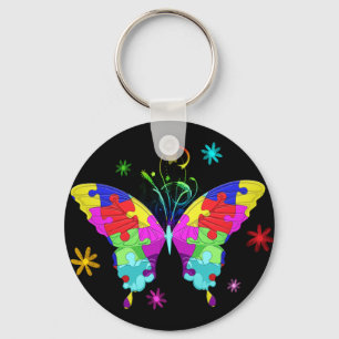Autism Butterfly Keychain