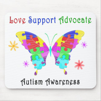Autism Butterfly Mouse Pad