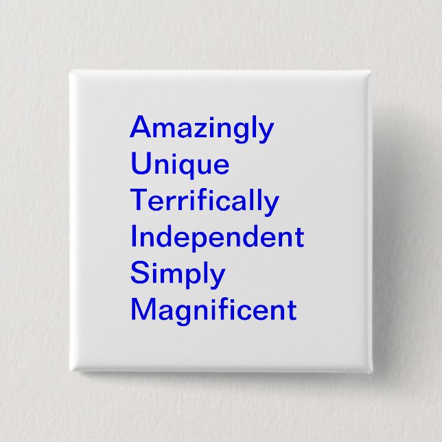 Autism Button - Square (Front)