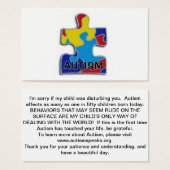 Autism cards (Front & Back)