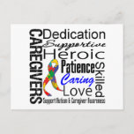 Autism Caregivers Collage Postcard