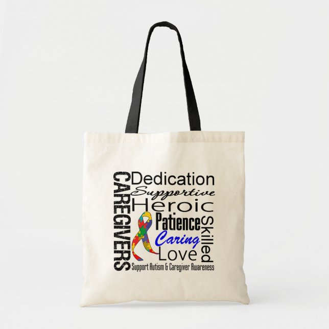 Autism Caregivers Collage Tote Bag (Front)