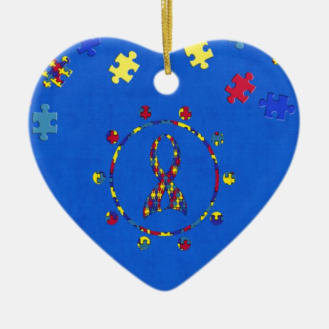 Autism Ceramic Ornament (Front)