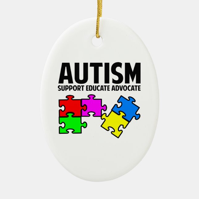 Autism Ceramic Ornament (Front)