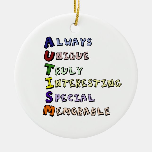 AUTISM CERAMIC ORNAMENT (Front)
