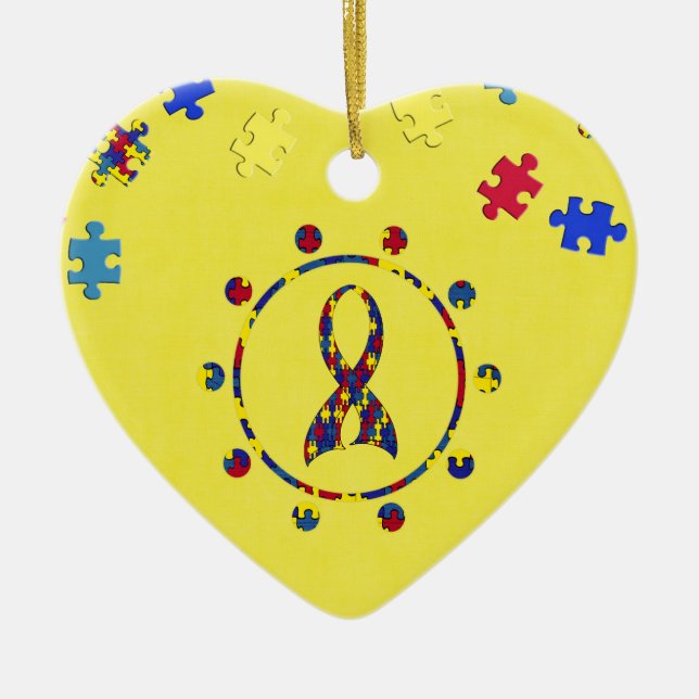 Autism Ceramic Ornament (Front)