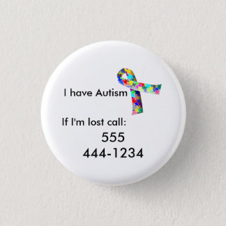 Autism Child ID Pinback Button