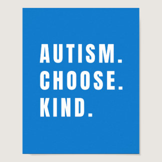 autism choose kind Poster Prints modern