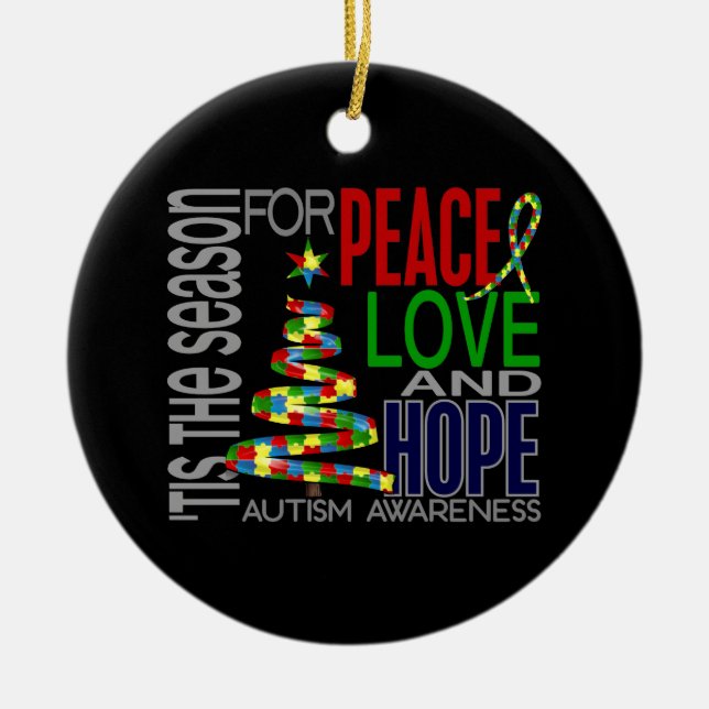Autism Christmas 1 Ornaments (Front)