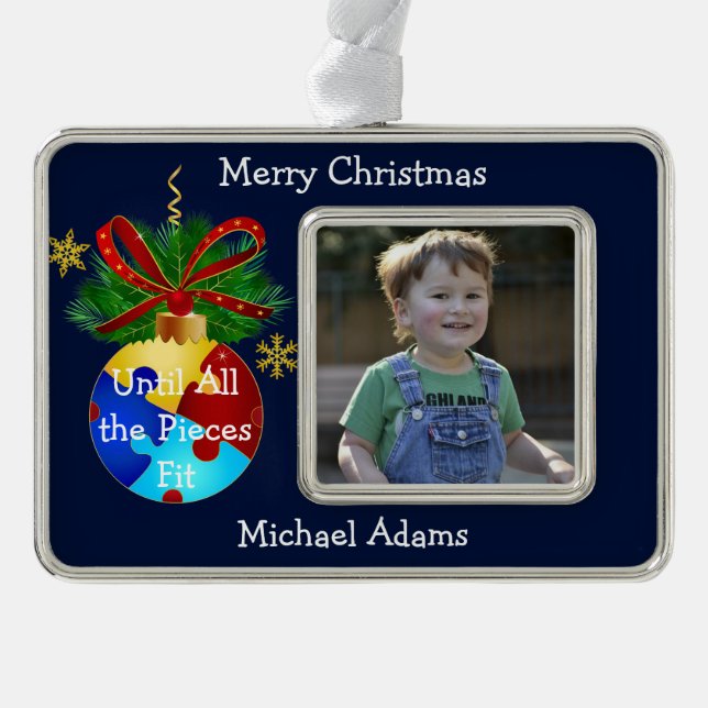 Autism Christmas Bauble Ornament (Front)