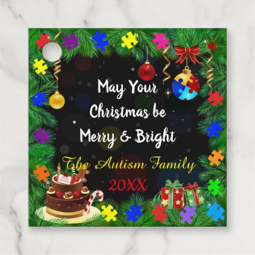 Autism Christmas Party Favor Tags