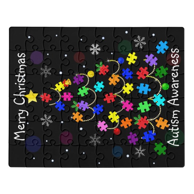 Autism Christmas Tree Jigsaw Puzzle (Puzzle Horizontal)