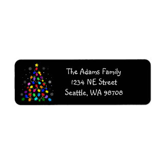 Autism Christmas Tree Label