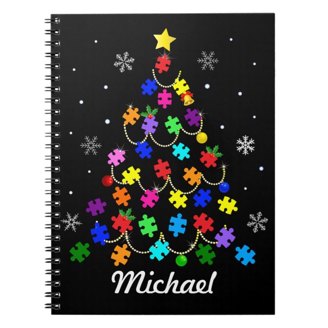 Autism Christmas Tree Notebook (Front)