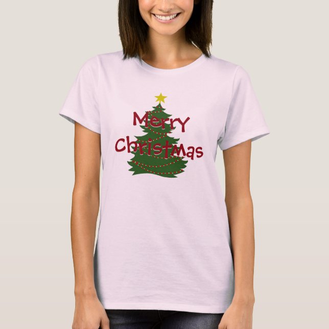 Autism Christmas Tree shirt - light (Front)