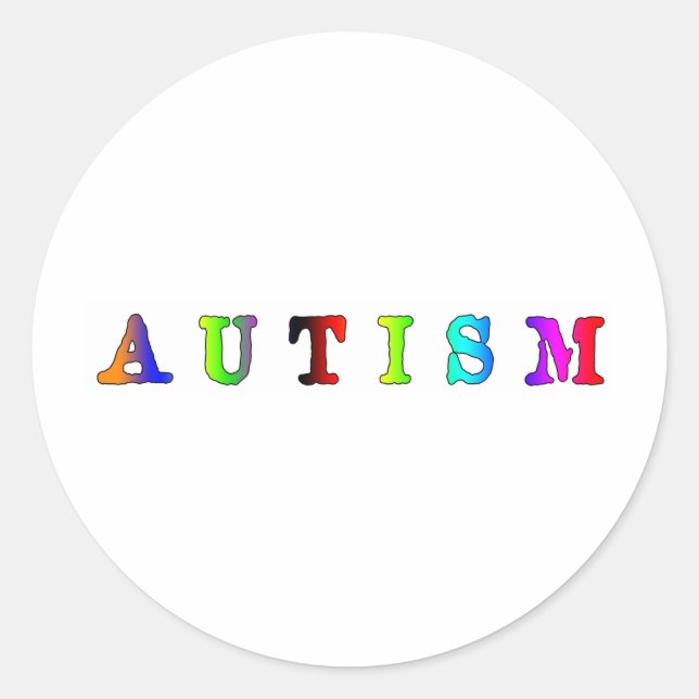 Autism Classic Round Sticker (Front)