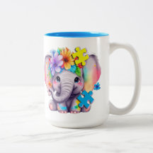 Autism Coffee Mug-Elephant