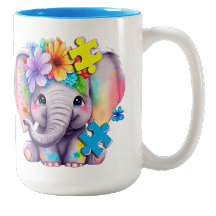 Autism Coffee Mug-Elephant