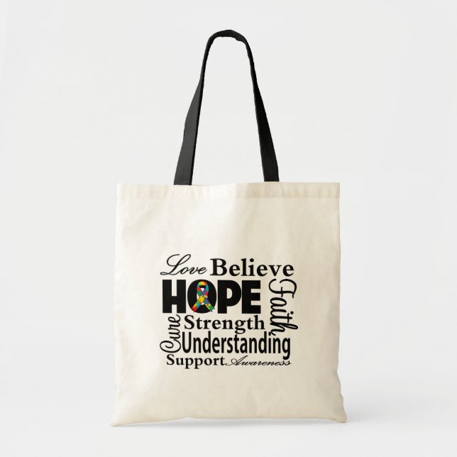 Autism Collage of Hope Tote Bag (Front)