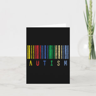 Autism Colorful Barcode Support Autistic Kids Awar Card