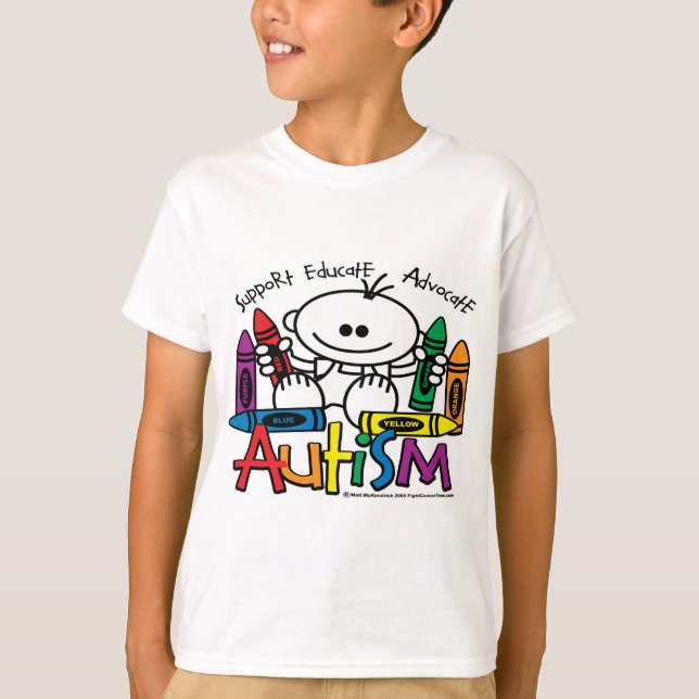 Autism Crayons T-Shirt (Front)