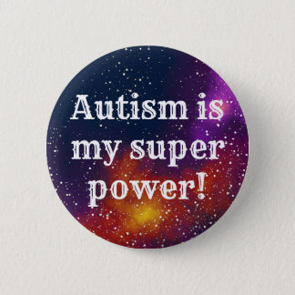 Autism Customizable Galaxy Identity Pinback Button