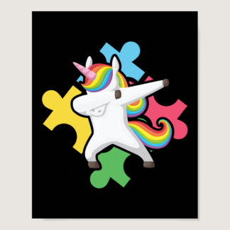 Autism Dab Sped Teacher Autism Unicorn Poster