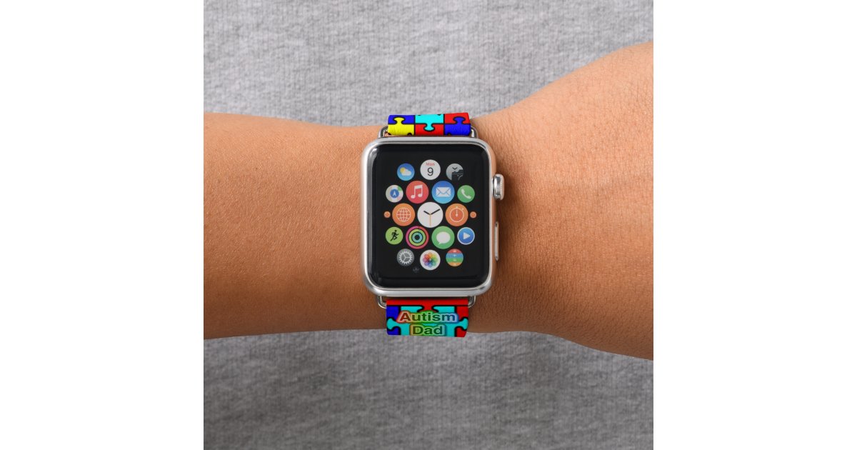 Autism Dad - Apple Watch Band, 42 mm Apple Watch Band | Zazzle.com