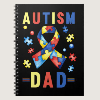 Autism Dad Autistic Kids Proud Daddy Notebook
