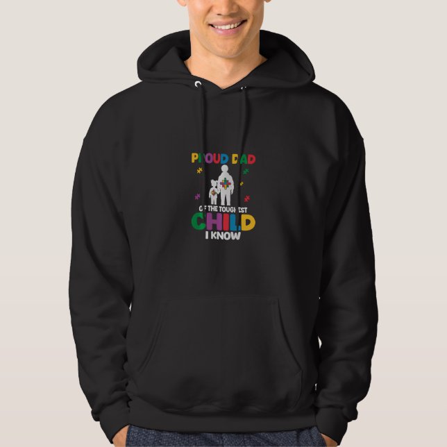 Autism Dad Of Daughte Hoodie (Front)