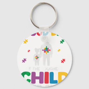 Autism Dad Of Daughte Keychain