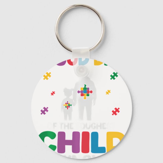 Autism Dad Of Daughte Keychain (Front)
