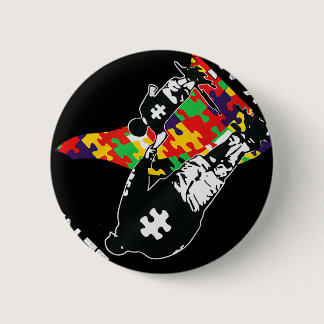 Autism Dad Support Alone Puzzle You&#39;ll Never W Button