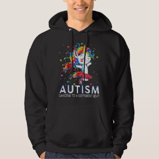 Autism Dancing To Be A Different Beat Unicorn Hoodie
