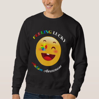 Autism Day Feeling Lucky Smile Face Meme Sweatshirt