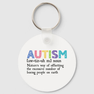 Autism Definition Autism Awareness Acceptance Gift Keychain