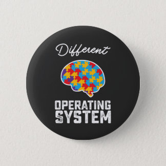 Autism Different Operating System Neurodiversity Button
