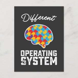 Autism Different Operating System Neurodiversity Invitation Postcard